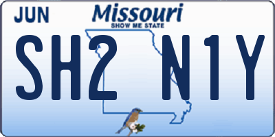MO license plate SH2N1Y