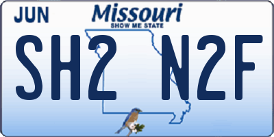 MO license plate SH2N2F