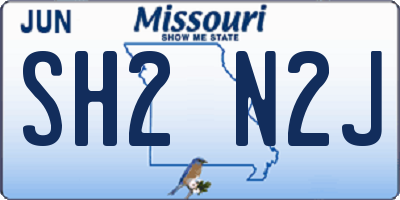 MO license plate SH2N2J