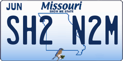 MO license plate SH2N2M