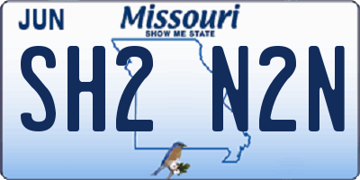 MO license plate SH2N2N