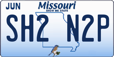 MO license plate SH2N2P