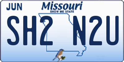 MO license plate SH2N2U