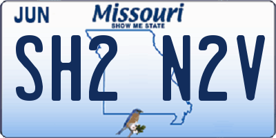 MO license plate SH2N2V