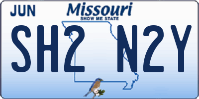 MO license plate SH2N2Y