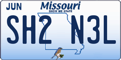 MO license plate SH2N3L