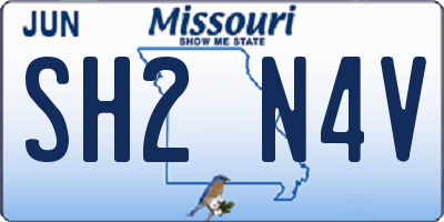 MO license plate SH2N4V
