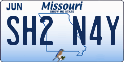 MO license plate SH2N4Y
