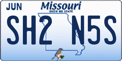 MO license plate SH2N5S