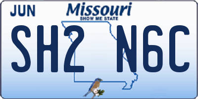MO license plate SH2N6C