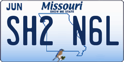 MO license plate SH2N6L