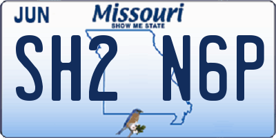 MO license plate SH2N6P
