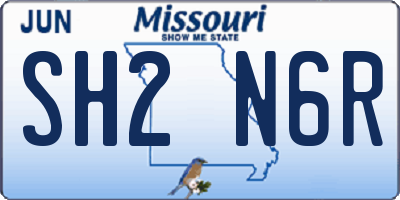 MO license plate SH2N6R