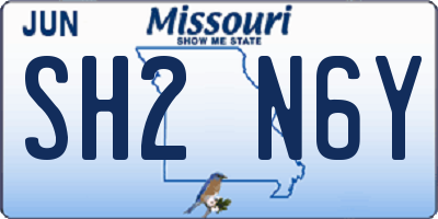 MO license plate SH2N6Y