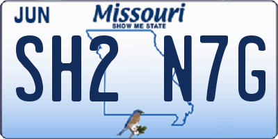 MO license plate SH2N7G