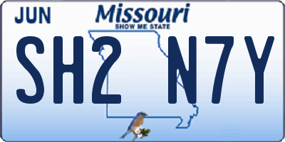 MO license plate SH2N7Y
