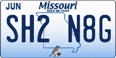 MO license plate SH2N8G