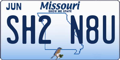 MO license plate SH2N8U