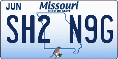 MO license plate SH2N9G