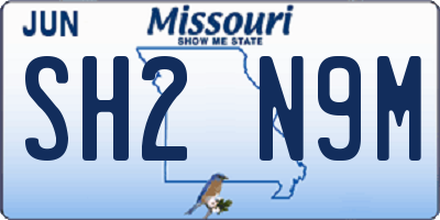 MO license plate SH2N9M