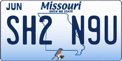 MO license plate SH2N9U