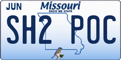 MO license plate SH2P0C