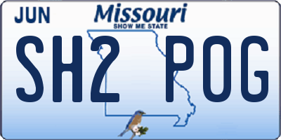 MO license plate SH2P0G
