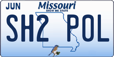 MO license plate SH2P0L