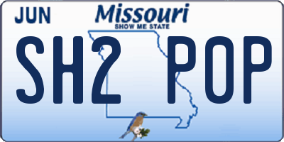 MO license plate SH2P0P