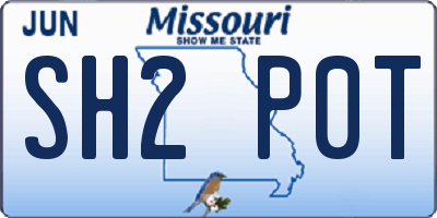 MO license plate SH2P0T
