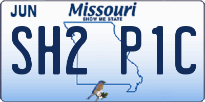 MO license plate SH2P1C