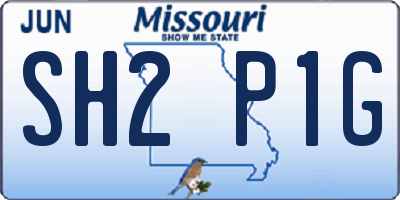 MO license plate SH2P1G