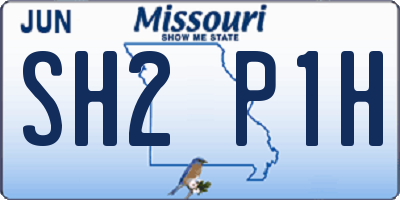 MO license plate SH2P1H