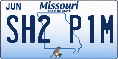 MO license plate SH2P1M