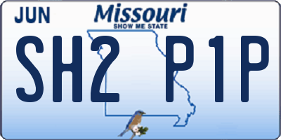 MO license plate SH2P1P