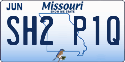 MO license plate SH2P1Q