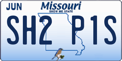 MO license plate SH2P1S