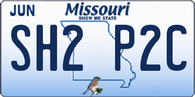 MO license plate SH2P2C