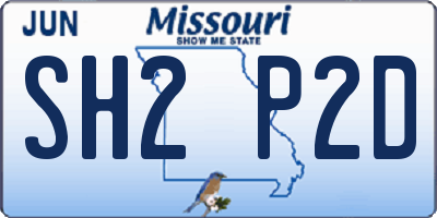 MO license plate SH2P2D