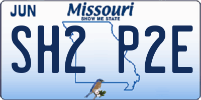 MO license plate SH2P2E