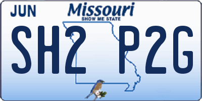 MO license plate SH2P2G