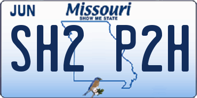 MO license plate SH2P2H