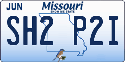 MO license plate SH2P2I