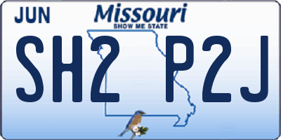 MO license plate SH2P2J