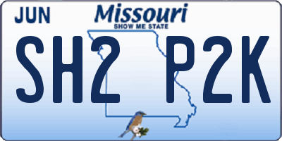 MO license plate SH2P2K
