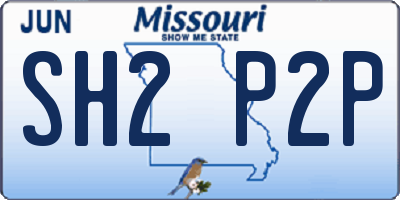 MO license plate SH2P2P