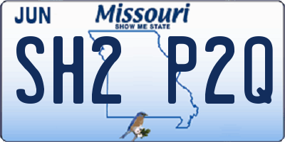 MO license plate SH2P2Q