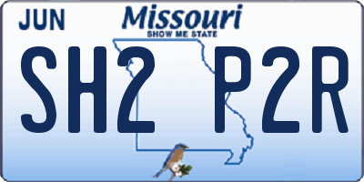 MO license plate SH2P2R