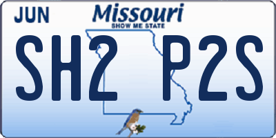 MO license plate SH2P2S