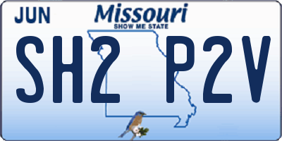MO license plate SH2P2V